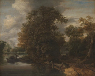 Landschaft am Flussufer mit einem Kalkofen im Hintergrund - Cornelis Gerritsz Decker — Ansicht des Kunstwerks