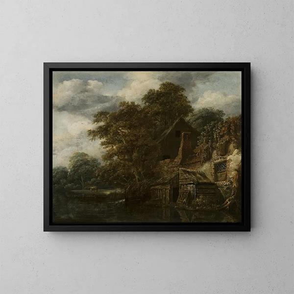 Landschaft mit einer Mühle - Cornelis Gerritsz Decker — gerahmtes Bild an der Wand
