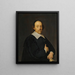 Portrait eines Mannes in Schwarz - Cornelis Jonson van Ceulen — gerahmtes Bild an der Wand
