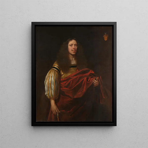 Portrait de Johan Servaes van Limburg 1632-1698 - Cornelis Jonson van Ceulen — gerahmtes Bild an der Wand
