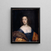 Portrait einer Dame in Blau - Cornelis Jonson van Ceulen — gerahmtes Bild an der Wand