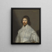 Portrait eines traditionellen Gentlemans, der als John Digby, 1. Earl of Bristol, identifiziert wird - Cornelis Jonson van Ceulen — gerahmtes Bild an der Wand
