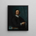 Portrait eines Mannes mit einer Uhr - Cornelis Jonson van Ceulen der Jüngere — gerahmtes Bild an der Wand