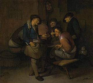 Sechs Bauern in einem Interieur - Cornelis Pietersz Bega — Ansicht des Kunstwerks