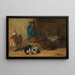 Ein Bauer, der sich mit einem Hund und Ziegen in der Nähe ausruht - Cornelis Saftleven — gerahmtes Bild an der Wand
