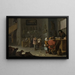Gemälde, das eine Kuh verfolgt - Cornelis Saftleven — gerahmtes Bild an der Wand
