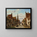 Die Straße Vijzel in Enkhuizen - Cornelis Springer — gerahmtes Bild an der Wand