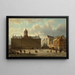 Das Palais Royal und die Nieuwe Kerk auf dem Dam in Amsterdam - Cornelis Springer — gerahmtes Bild an der Wand