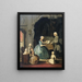 Familiengruppe in der Nähe eines Cembalos - Cornelis Troost — gerahmtes Bild an der Wand