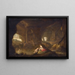 Nymphen beim Baden in einer Landschaft - Cornelis van Poelenburch — gerahmtes Bild an der Wand