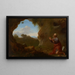 Élie nourri par le corbeau - Cornelis van Poelenburch — gerahmtes Bild an der Wand