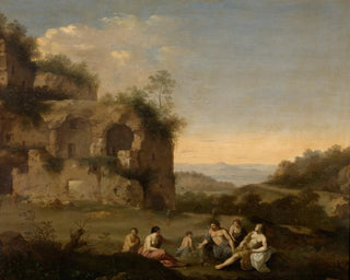 Landschaft mit einer Ruine - Cornelis van Poelenburch — Ansicht des Kunstwerks