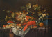 Naturbild von assortierten Früchten in einem Korb, einem Römer und Äpfeln auf einer blauen Schmuckschatulle - Cornelis de Bryer — Ansicht des Kunstwerks