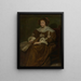 Portrait einer jungen Frau - Cornelis de Vos — gerahmtes Bild an der Wand