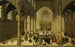 Innenansicht einer Kirche mit Christus, der vor einer Gemeinde predigt - Cornelis van Dalem — Ansicht des Kunstwerks