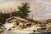 Haus aus Blockhütten der Siedler - Cornelius David Krieghoff — Ansicht des Kunstwerks