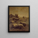 Die Herde – Cornelius van Leemputten — Schafe und Hirte in einer Landschaft, gerahmter Kunstdruck an der Wand