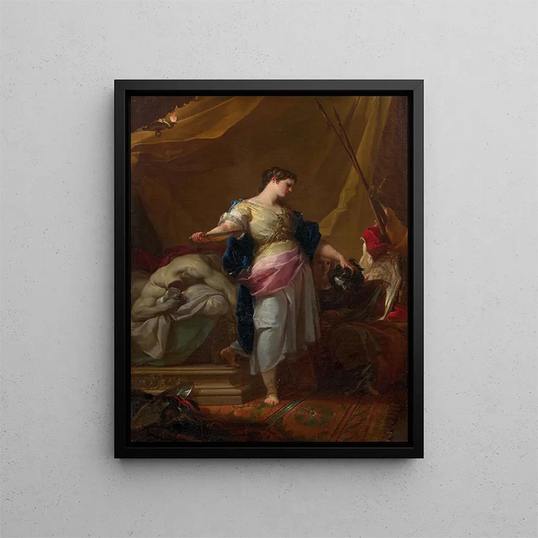 Judith und Holofernes - Corrado Giaquinto — gerahmtes Bild an der Wand