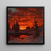 Schneebedeckter Sonnenuntergang - Ivan Fedorovich Choultse — Wandpräsentation des Kunstwerks