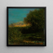 Sonnenuntergang und Baum Schatten - Eduard Majsch — gerahmtes Bild an der Wand