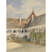 Reproduktion des Gemäldes Hof mit Arkaden von Maria Anzbach - Marie Egner