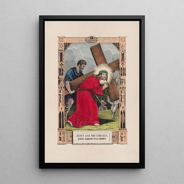 Jesus und der Sykariner - Currier & Ives — gerahmtes Bild an der Wand