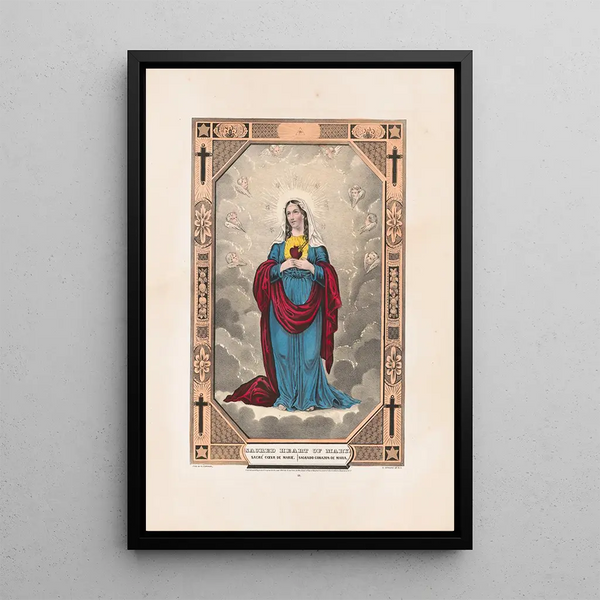 Sacré-Cœur de Marie - Currier & Ives — gerahmtes Bild an der Wand