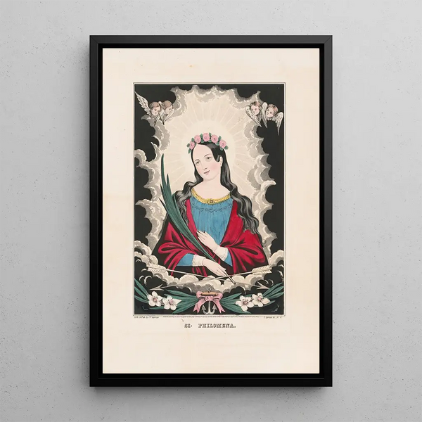 Sainte Philomène - Currier & Ives — gerahmtes Bild an der Wand