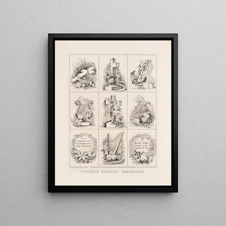 Currier Ives - Sunday school emblems.webp