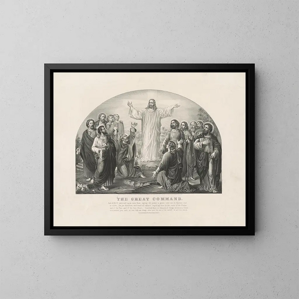 Der große Befehl - Currier & Ives — gerahmtes Bild an der Wand