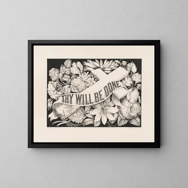 Que ta volonté soit faite - Currier & Ives — gerahmtes Bild an der Wand