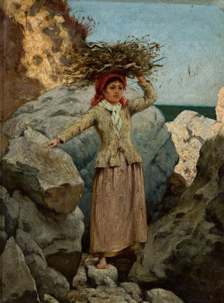 Curt Agthe - Annunziata Girl with a bunch of brushwood on her head.webp