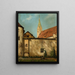 Hof des Schlosses von Pappenheim - Curt Agthe — gerahmtes Bild an der Wand