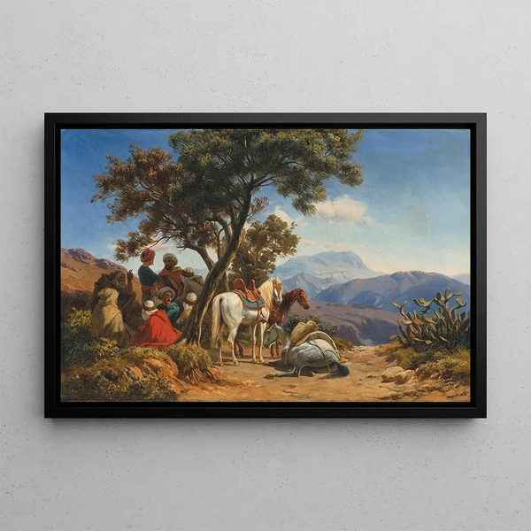 Curt Grolig - Arab horseman in the mountains.webp