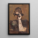 Dame aux jumelles de théâtre - Cyprian Majernik — gerahmtes Bild an der Wand