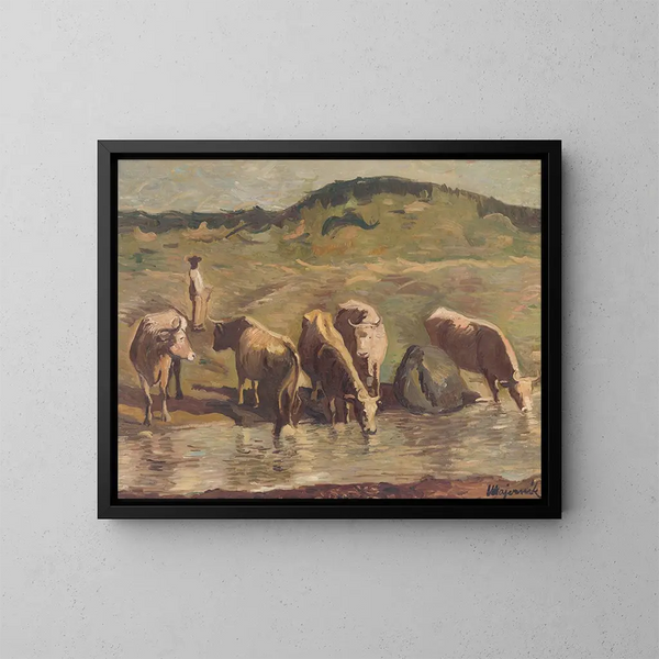 Sommer-Gemälde - Cyprian Majernik — gerahmtes Bild an der Wand