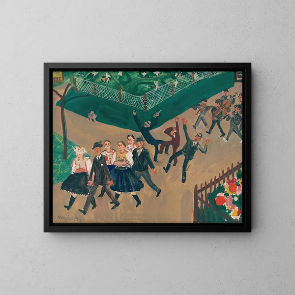 Hochzeitsprozession - Cyprian Majernik — gerahmtes Bild an der Wand
