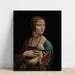Reproduktion des Gemäldes Dame à l'hermine - Porträt von Cecilia Gallerani - Leonardo da Vinci