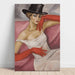 Reproduktion des Gemäldes Dame im Zylinderhut - Boris Grigoriev