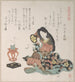 Dame battant un tambour à main Tzusumi à côté de l'encensoir - Kubo Shunman — Ansicht des Kunstwerks
