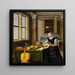 Dame spielend Laute - Hendrick van Steenwijck der Jüngere — gerahmtes Bild an der Wand
