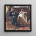 Dame lesend und Tochter beim Sticken, Ansicht von vorne, im Haus in der 6 Riouwstraat in Den Haag - Barbara Elisabeth van Houten — gerahmtes Bild an der Wand