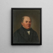 Portrait des Glaswarenhändlers Johann Spiegelhalder - Daniel Cornelius Gesell — gerahmtes Bild an der Wand