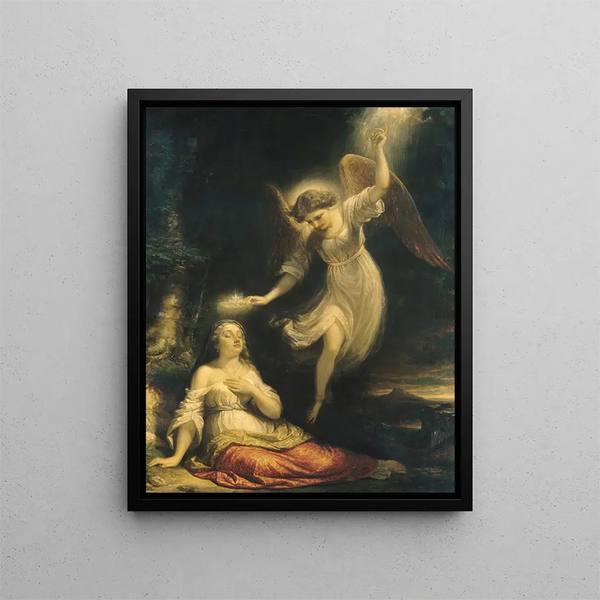 Der Traum der Barmherzigkeit - Daniel Huntington — gerahmtes Bild an der Wand