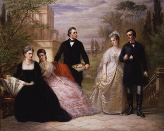 Die Familie Field in einem Garten - Daniel Huntington — Ansicht des Kunstwerks