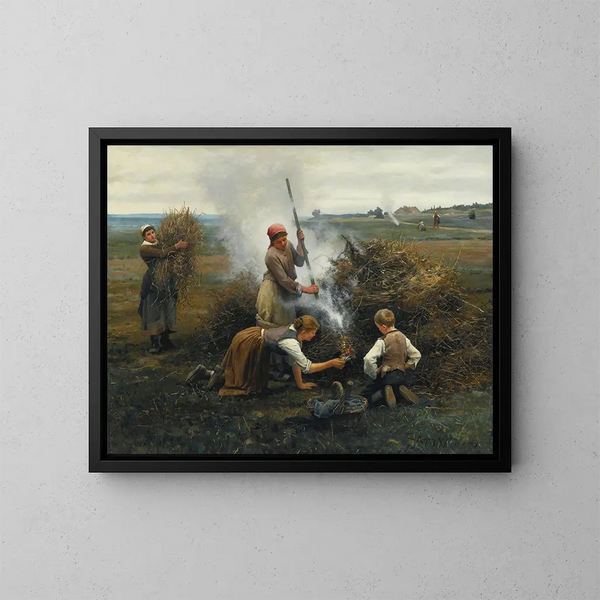 Brosse en feu - Daniel Ridgway Knight — gerahmtes Bild an der Wand