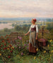 Abend in Chantemesle - Daniel Ridgway Knight — Ansicht des Kunstwerks