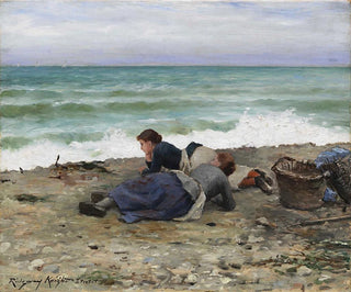 Hochwasser in Étretat - Daniel Ridgway Knight — Ansicht des Kunstwerks
