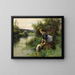 Laveuse am Wasserufer - Daniel Ridgway Knight — gerahmtes Bild an der Wand