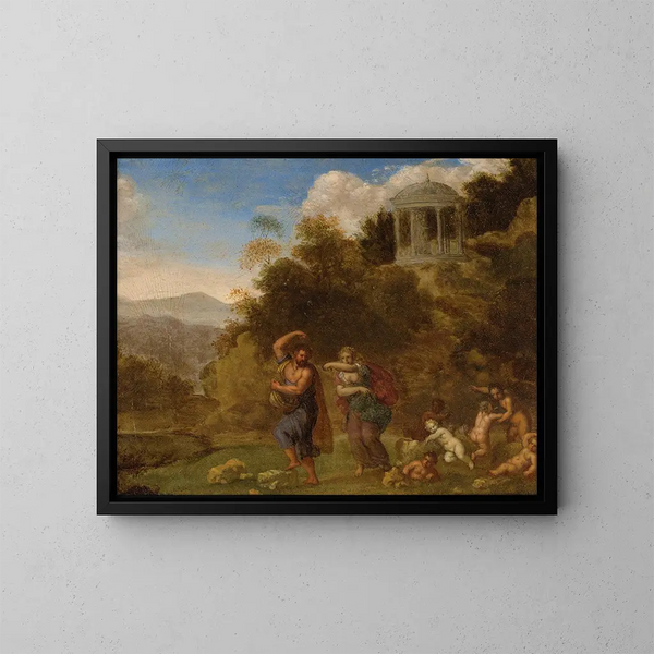 Deucalion und Pyrrha - Daniel Vertangen — gerahmtes Bild an der Wand
